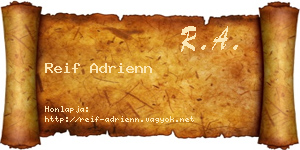 Reif Adrienn névjegykártya